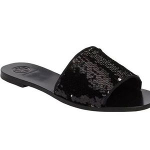 Tory Burch sandals reverse sequin